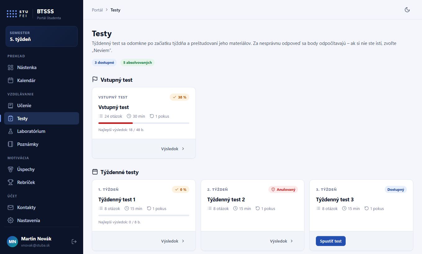 Zoznam testov