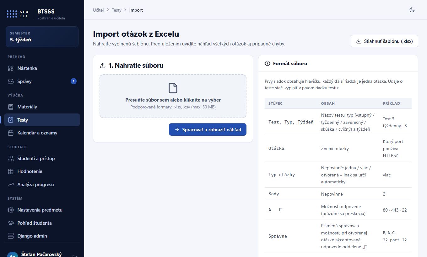 Import otázok z Excelu